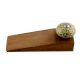 Mixed Circular Crackle Ceramic Wooden Door Stopper